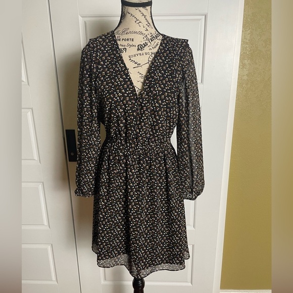 NWT Madewell Georgette Button-Front Mini Dress Adorable Ditsy XS - Picture 3 of 12